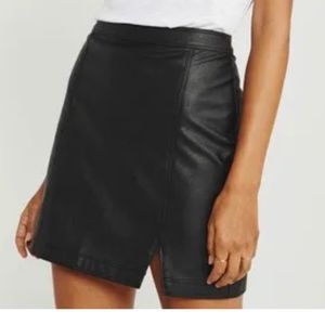 Abercrombie & Fitch Black Vegan Leather Skirt